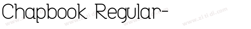 Chapbook Regular字体转换